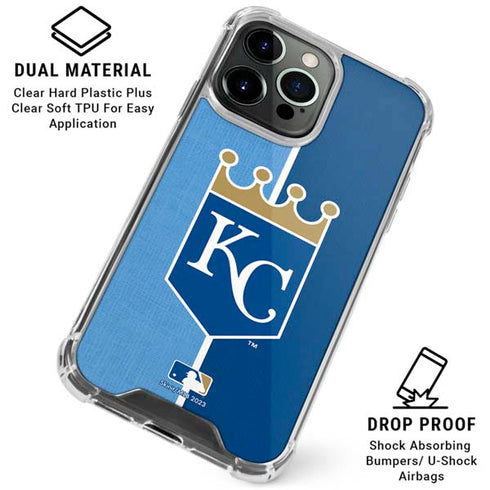 MLB Kansas City Royals Split iPhone 16 Pro Max Clear Case