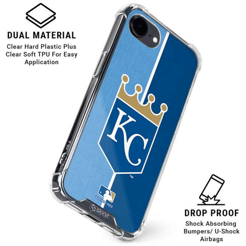 MLB Kansas City Royals Split iPhone 16e Clear Case
