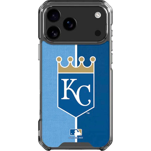 MLB Kansas City Royals Split iPhone 17 Pro Max Clear Case