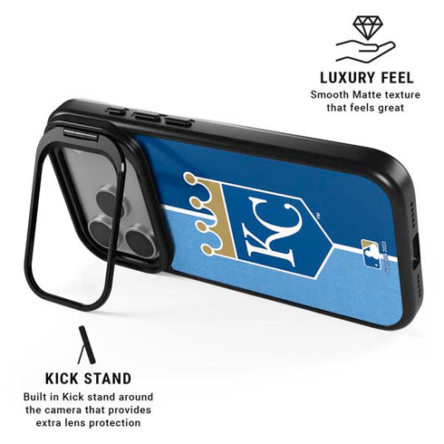 MLB Kansas City Royals Split iPhone 17 Pro Max Kickstand Case