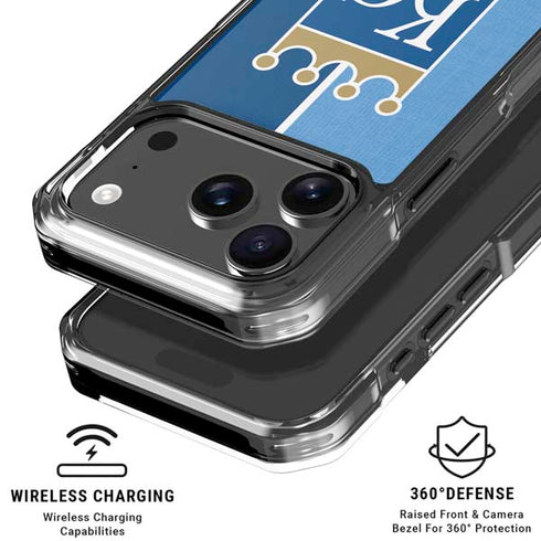 MLB Kansas City Royals Split iPhone 18 Pro Clear Case