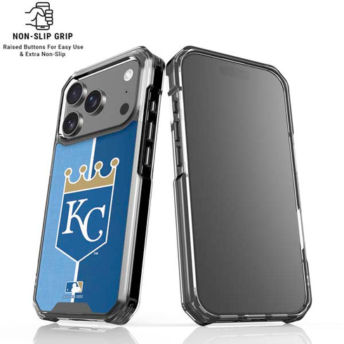MLB Kansas City Royals Split iPhone 18 Pro Clear Case