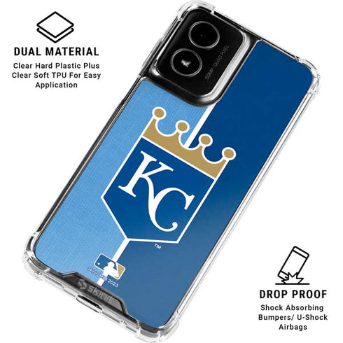 MLB Kansas City Royals Split Moto G Power 5G (2024) Clear Case