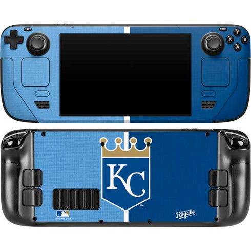 MLB Kansas City Royals Split Steam Deck Handheld Gaming Computer OLED Skin