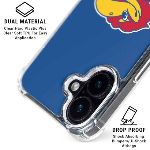 University of Kansas Jayhawks Digi iPhone 16 Clear Case