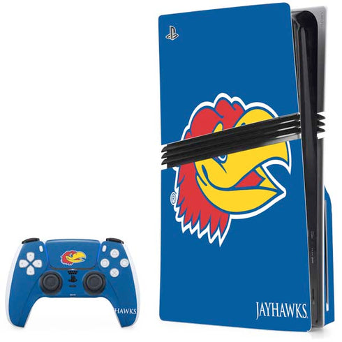 University of Kansas Jayhawks Digi PS5 Pro Disk Bundle Skin