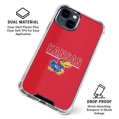 University of Kansas Jayhawks Established 1865 iPhone 15 Clear Case
