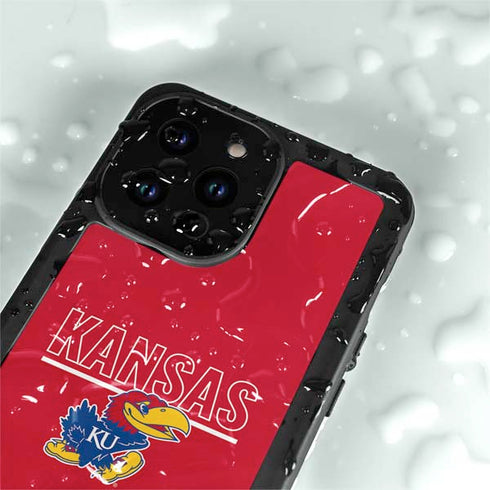 University of Kansas Jayhawks Established 1865 iPhone 15 Pro Waterproof Case