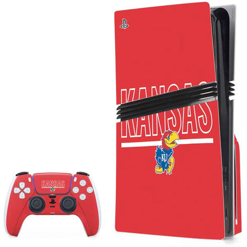 University of Kansas Jayhawks Established 1865 PS5 Pro Disk Bundle Skin