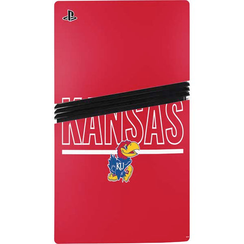 University of Kansas Jayhawks Established 1865 PS5 Pro Disk Console Skin