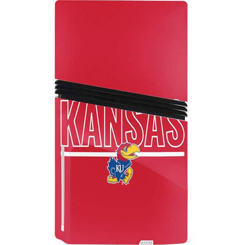 University of Kansas Jayhawks Established 1865 PS5 Pro Disk Console Skin