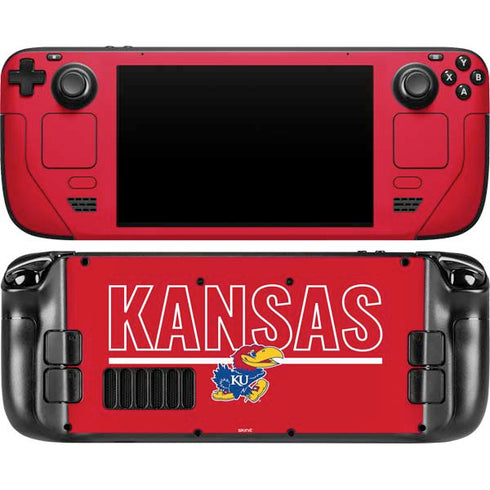 University of Kansas Jayhawks Established 1865 Steam Deck Handheld Gaming Computer OLED Skin