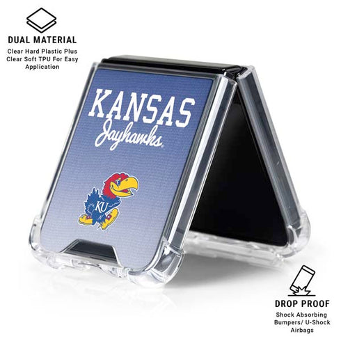 University of Kansas Jayhawks Galaxy Z Flip6 Clear Case