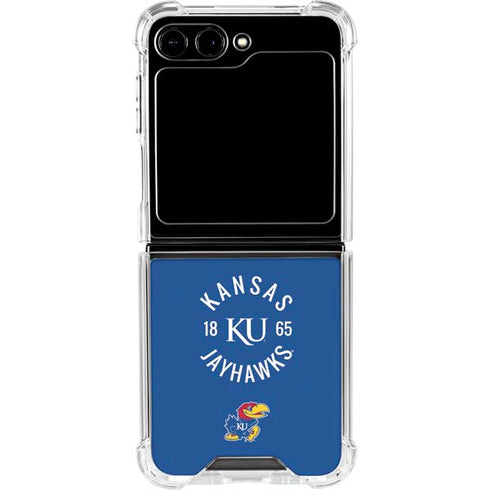 University of Kansas Jayhawks KY 1865 Galaxy Z Flip6 Clear Case