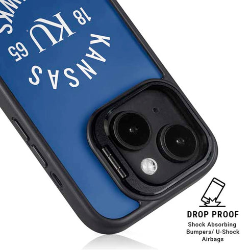 University of Kansas Jayhawks KY 1865 iPhone 14 Plus Kickstand Case