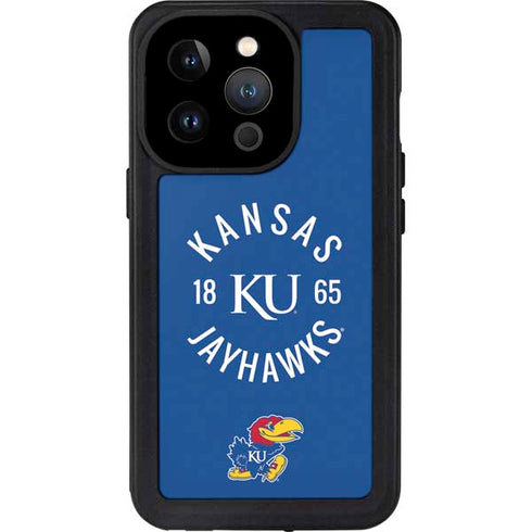 University of Kansas Jayhawks KY 1865 iPhone 15 Pro Waterproof Case