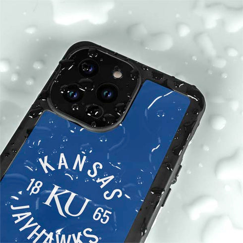 University of Kansas Jayhawks KY 1865 iPhone 15 Pro Waterproof Case