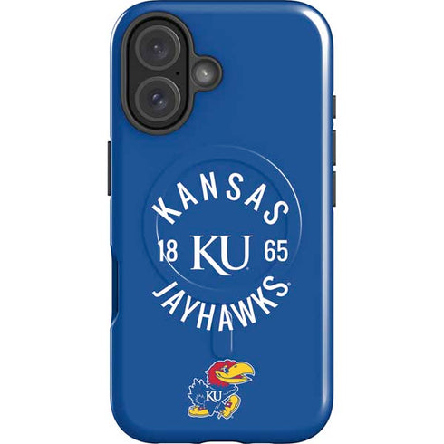 University of Kansas Jayhawks KY 1865 iPhone 16 Magsafe Impact Case