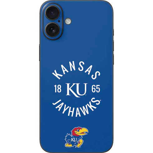 University of Kansas Jayhawks KY 1865 iPhone 16 Plus Skin
