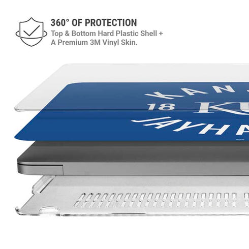 University of Kansas Jayhawks KY 1865 MacBook Pro 14in (2021-24) Case plus Skin