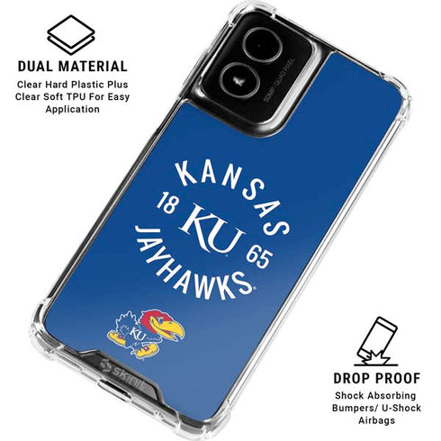 University of Kansas Jayhawks KY 1865 Moto G Power 5G (2024) Clear Case