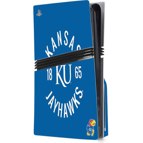 University of Kansas Jayhawks KY 1865 PS5 Pro Disk Console Skin