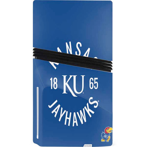 University of Kansas Jayhawks KY 1865 PS5 Pro Disk Console Skin