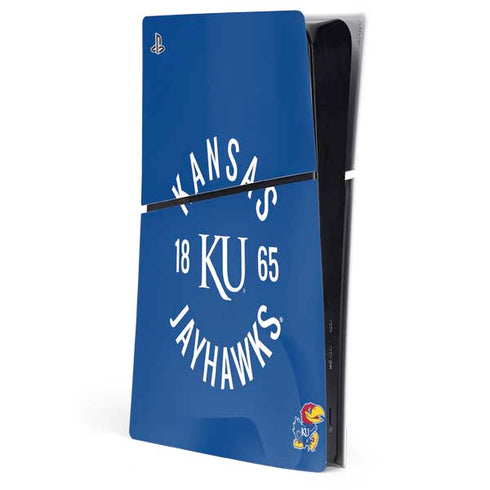 University of Kansas Jayhawks KY 1865 PS5 Slim Digital Edition Console Skin