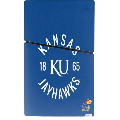 University of Kansas Jayhawks KY 1865 PS5 Slim Digital Edition Console Skin
