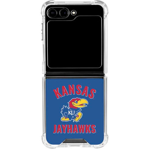University of Kansas Jayhawks Mascot Galaxy Z Flip6 Clear Case