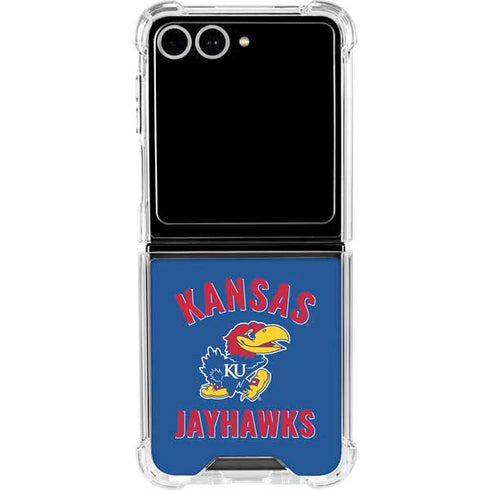 University of Kansas Jayhawks Mascot Galaxy Z Flip7 Clear Case