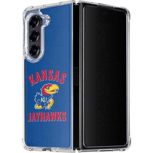 University of Kansas Jayhawks Mascot Galaxy Z Fold5 5G Clear Case
