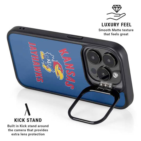 University of Kansas Jayhawks Mascot iPhone 15 Pro Kickstand Case