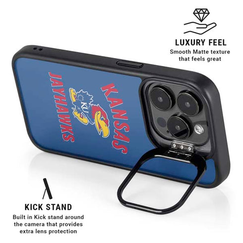 University of Kansas Jayhawks Mascot iPhone 15 Pro Max Kickstand Case
