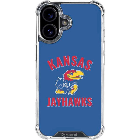 University of Kansas Jayhawks Mascot iPhone 16 Plus Clear Case