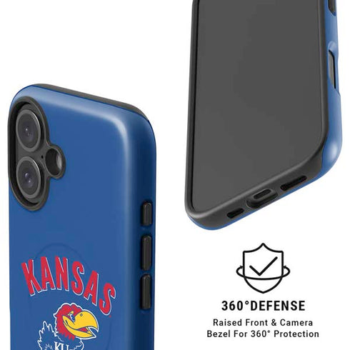 University of Kansas Jayhawks Mascot iPhone 16 Plus Magsafe Impact Case