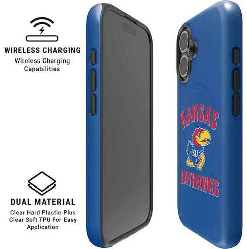 University of Kansas Jayhawks Mascot iPhone 16 Plus Magsafe Impact Case