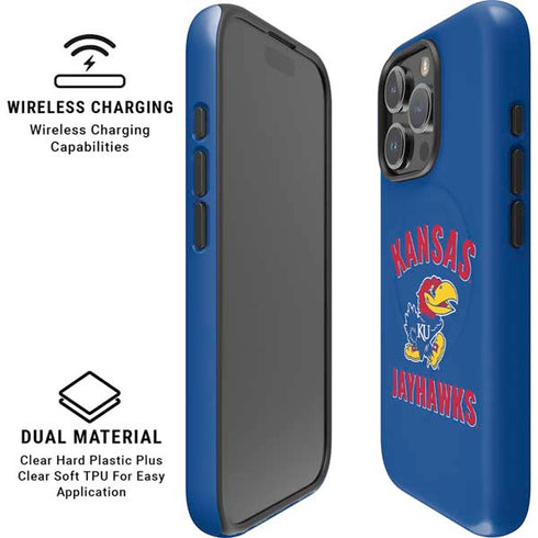 University of Kansas Jayhawks Mascot iPhone 16 Pro Max Magsafe Impact Case