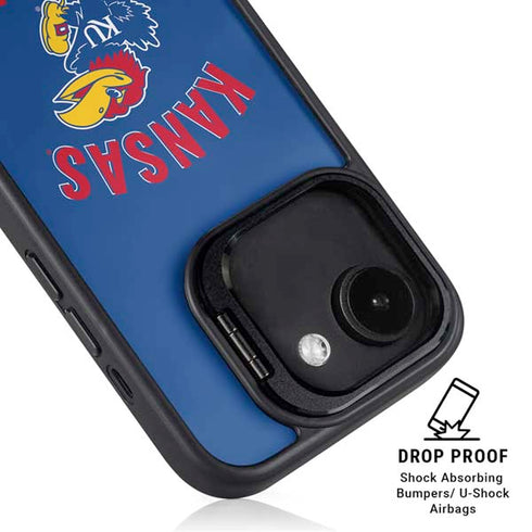 University of Kansas Jayhawks Mascot iPhone 16e Kickstand Case
