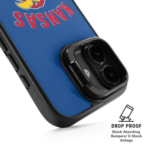 University of Kansas Jayhawks Mascot iPhone 17 Kickstand Case