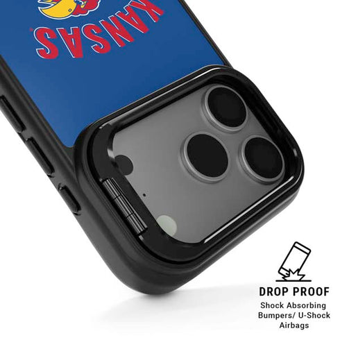 University of Kansas Jayhawks Mascot iPhone 17 Pro Max Kickstand Case