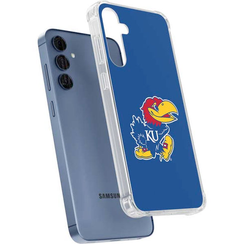 University of Kansas Jayhawks Mascot Outline Galaxy A35 5G Clear Case