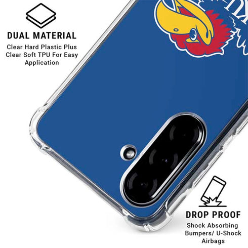 University of Kansas Jayhawks Mascot Outline Galaxy A36 5G Clear Case