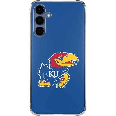 University of Kansas Jayhawks Mascot Outline Galaxy A55 5G Clear Case