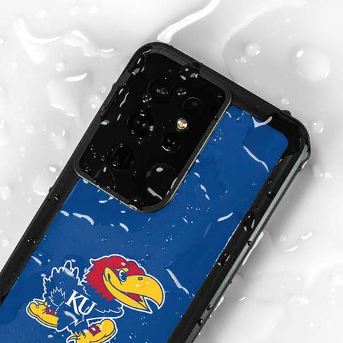 University of Kansas Jayhawks Mascot Outline Galaxy S24 Ultra Waterproof Case