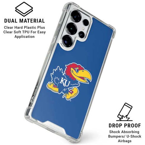 University of Kansas Jayhawks Mascot Outline Galaxy S25 Ultra Clear Case