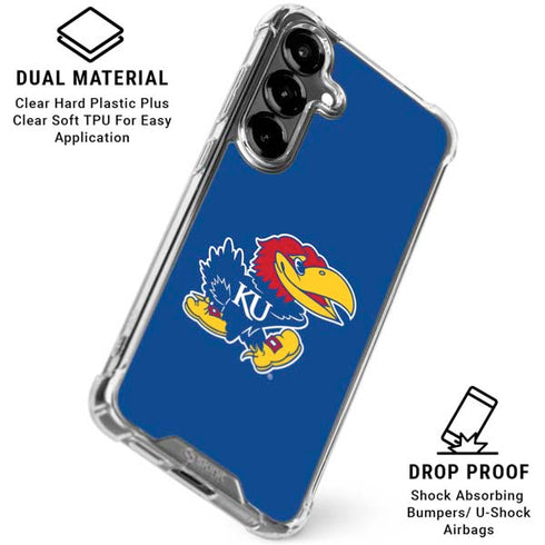 University of Kansas Jayhawks Mascot Outline Galaxy S26 Plus Clear Case