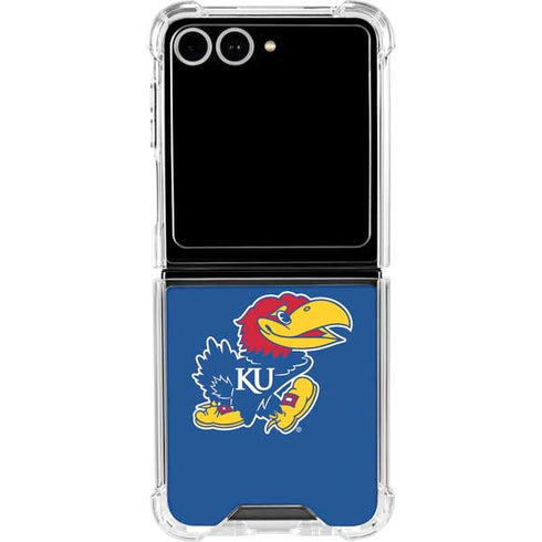 University of Kansas Jayhawks Mascot Outline Galaxy Z Flip7 Clear Case