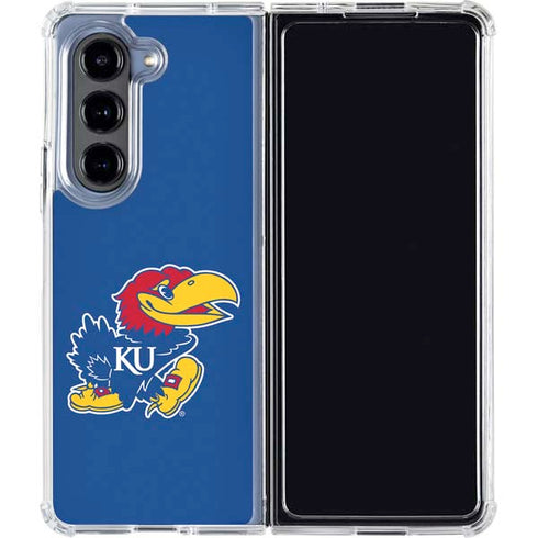 University of Kansas Jayhawks Mascot Outline Galaxy Z Fold5 5G Clear Case
