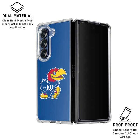 University of Kansas Jayhawks Mascot Outline Galaxy Z Fold6 Clear Case